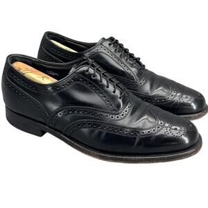 Florsheim Lexington Wingtip Black Patent Leather Lace Up Dress Oxford Men 7.5 E